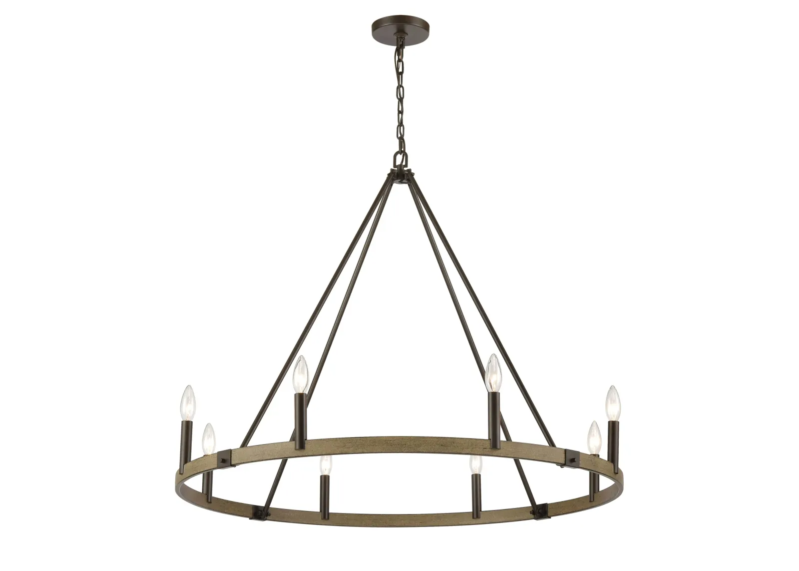 Transitions 36" wide 8 Light Chandelier