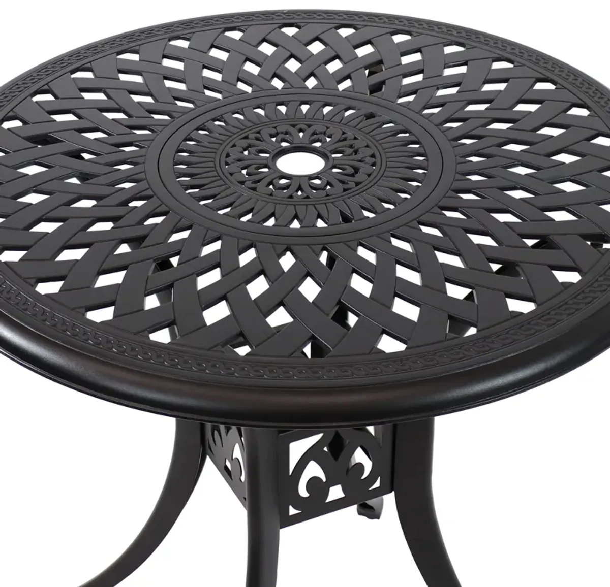 Sunnydaze 30.75 in Sigonella Cast Aluminum Round Patio Dining Table