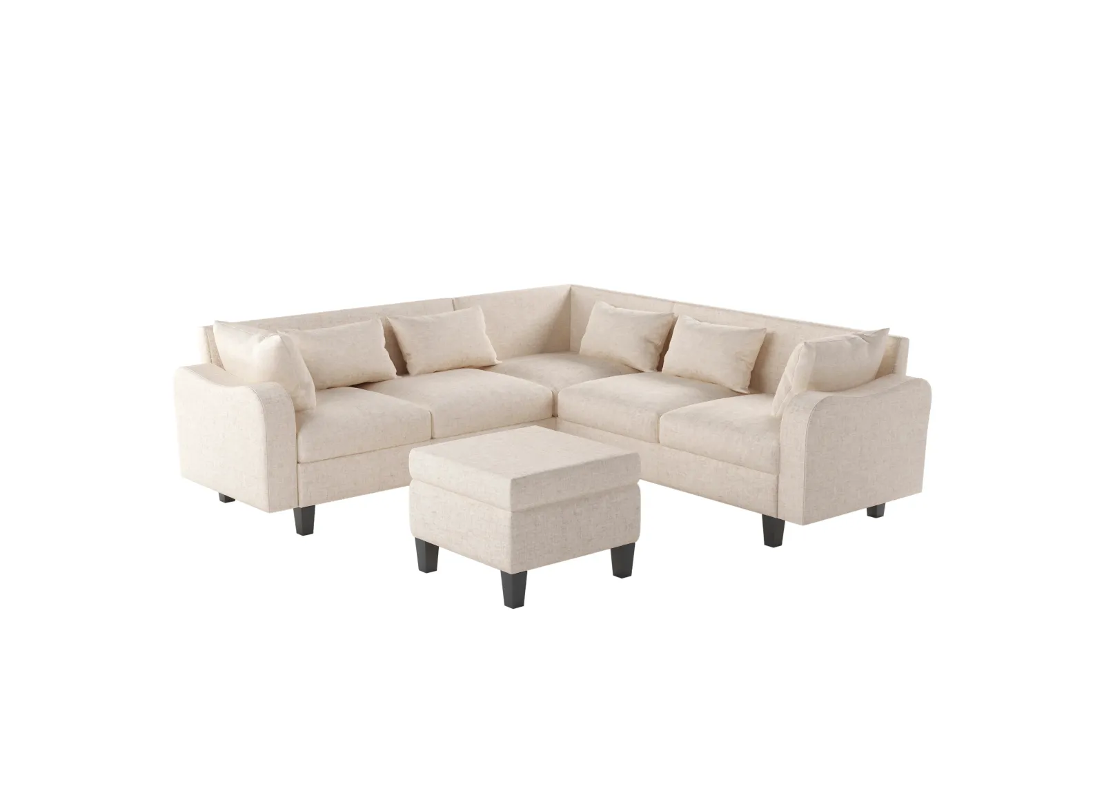 Merax Modern Sectional Sofa with Coffee Table