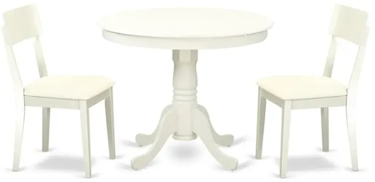 Dining Room Set Linen White, ANAD3-LWH-LC
