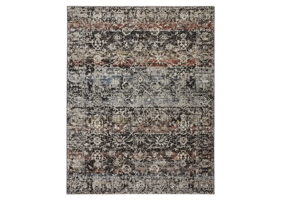 Caprio 3962F Gray/Black/Red 2'6" x 10' Rug