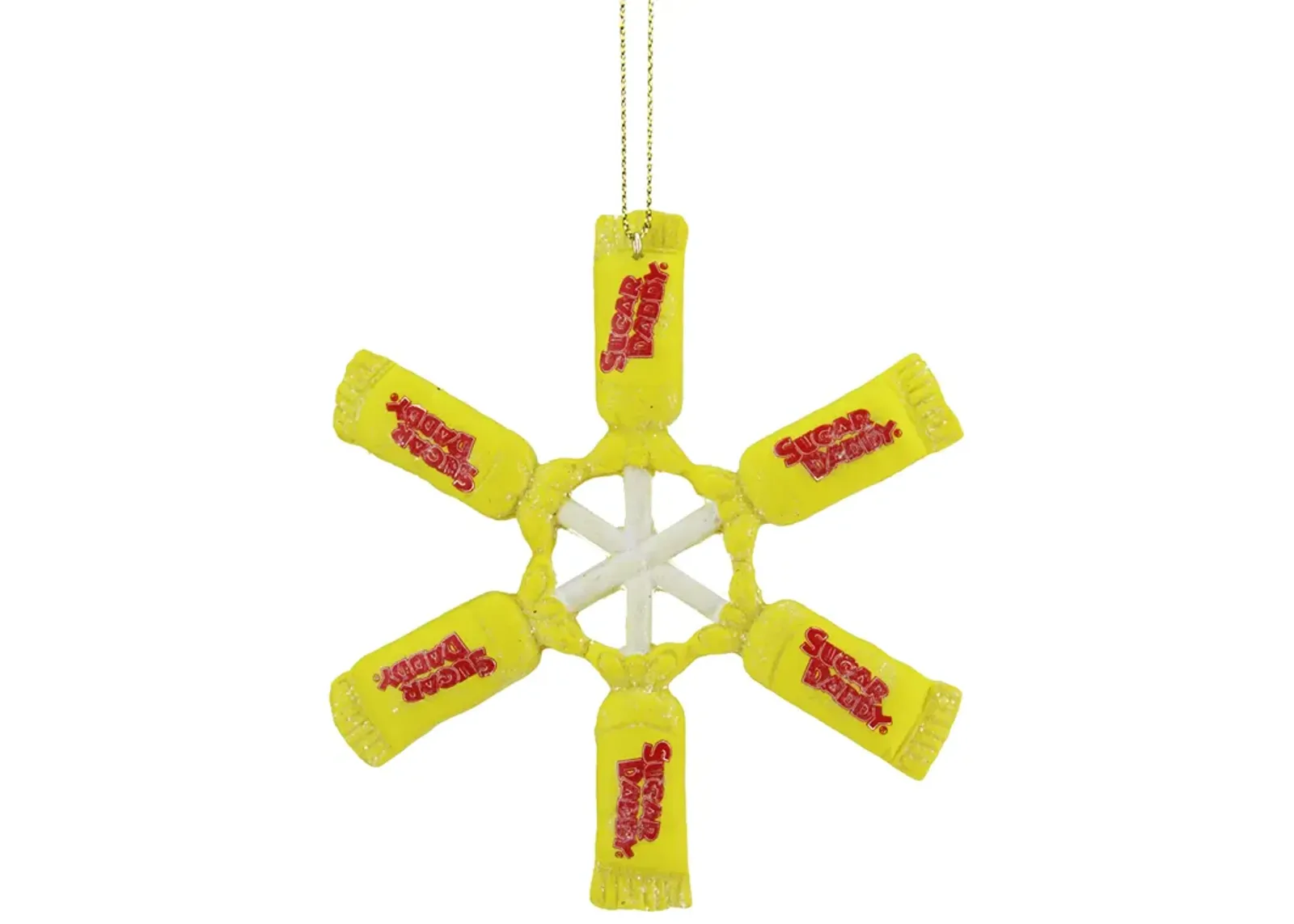 4" Sugar Daddy Lollipop Snowflake Christmas Ornament