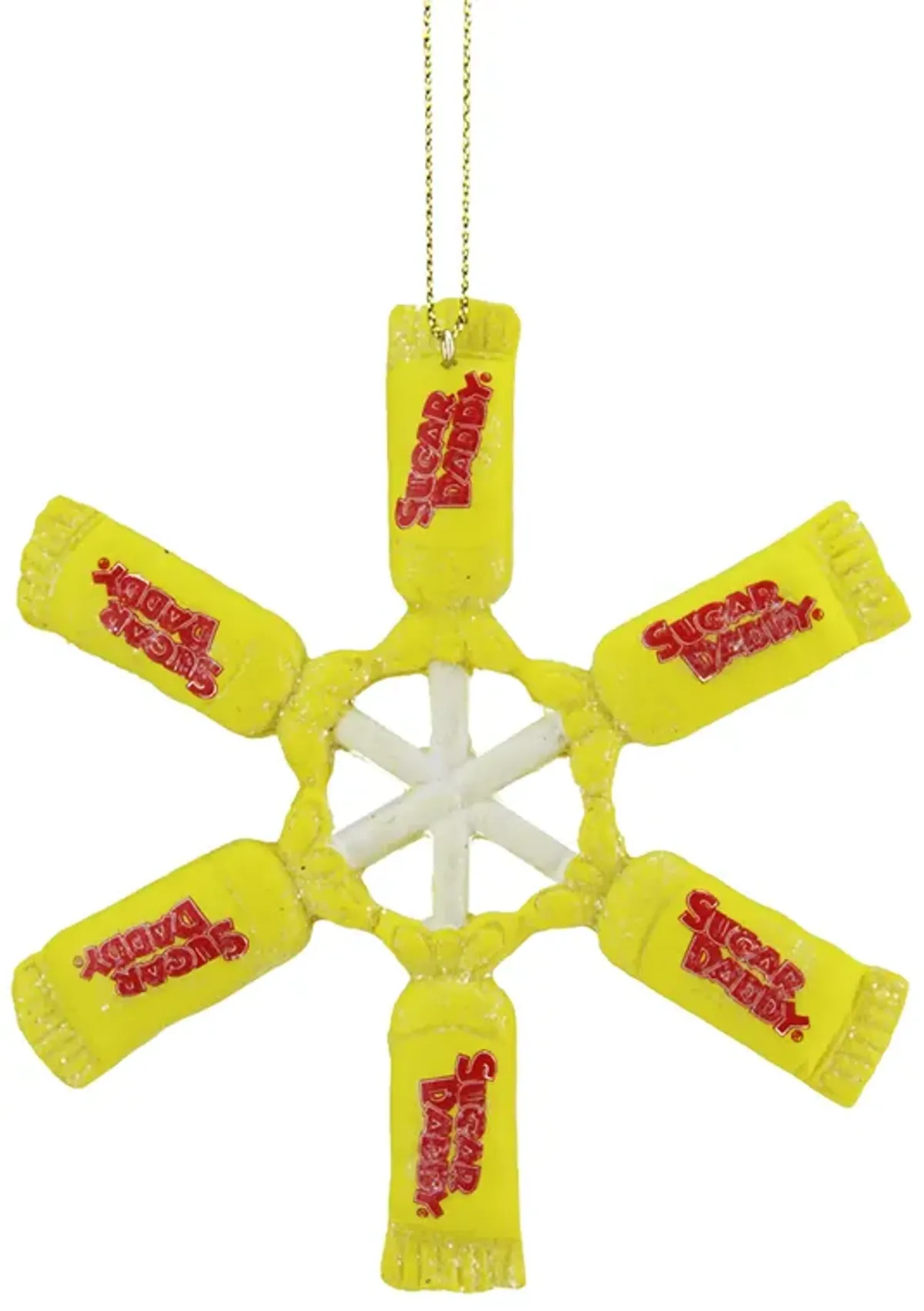 4" Sugar Daddy Lollipop Snowflake Christmas Ornament