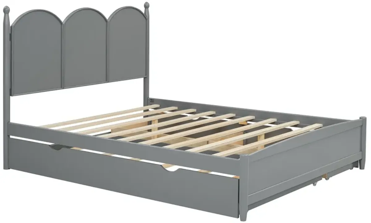 Merax Platform Bed with Drawers and Twin XL Trundle