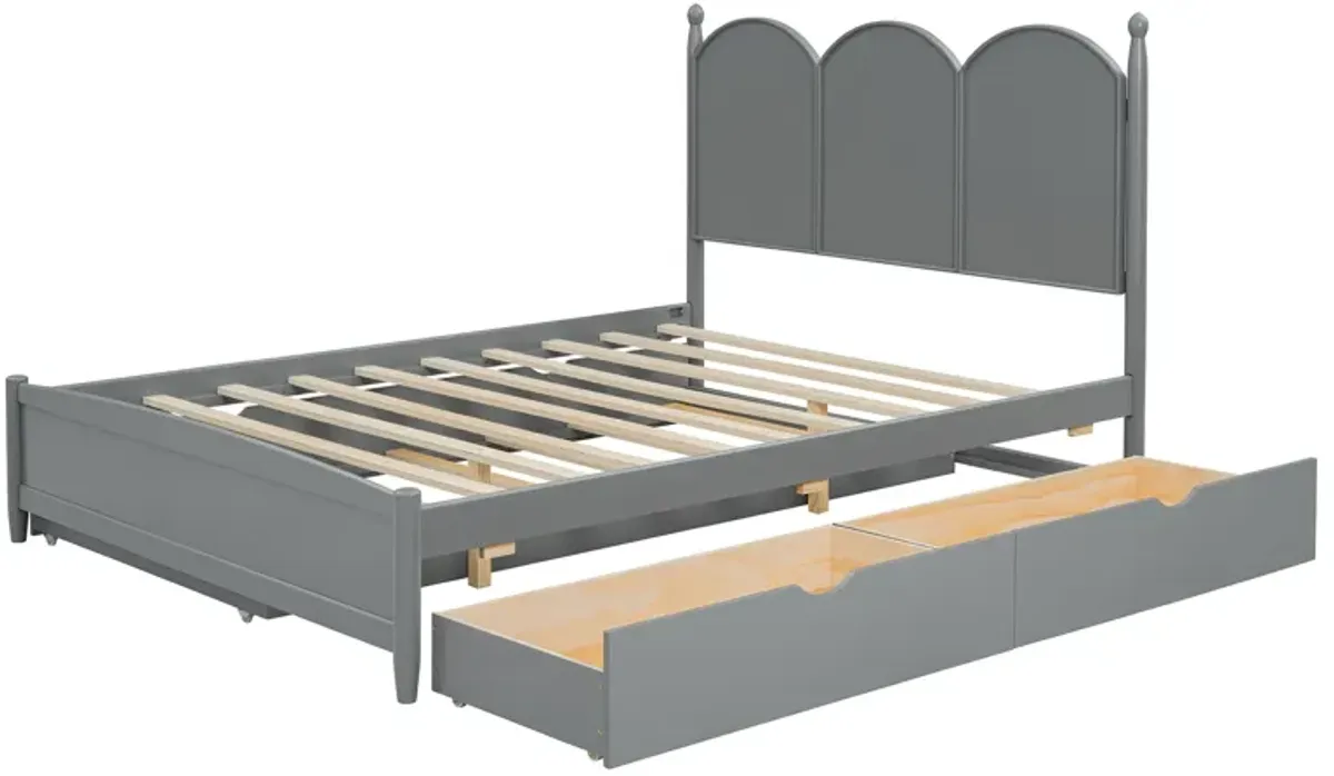 Merax Platform Bed with Drawers and Twin XL Trundle