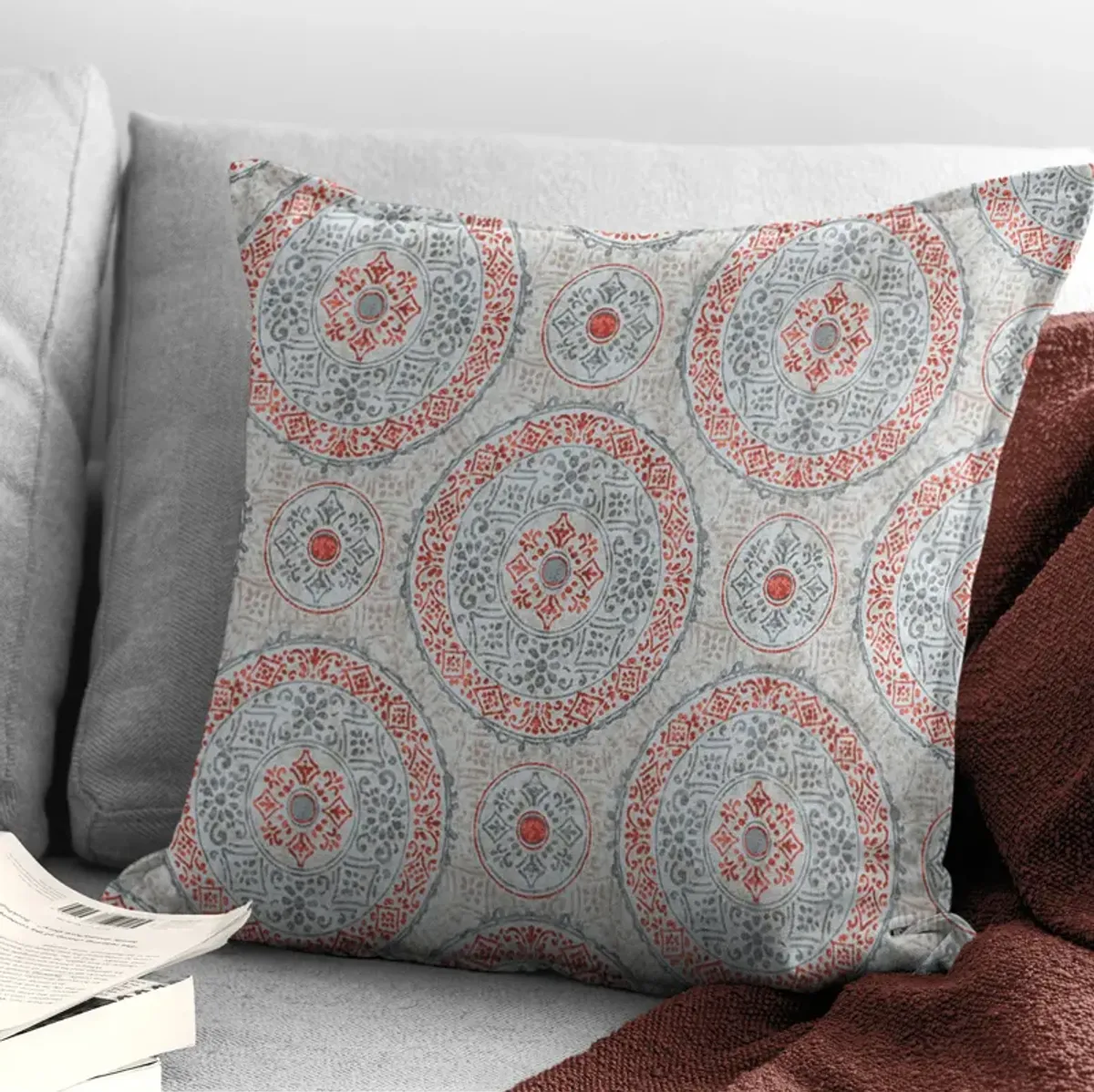 6ix Tailors Fine Linens Zayla Coral Decorative Throw Pillows