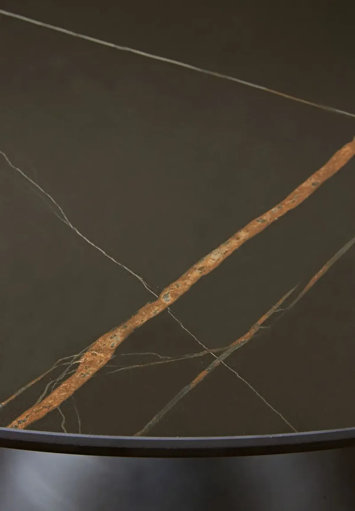 Winston Black Stone Top Dining Table