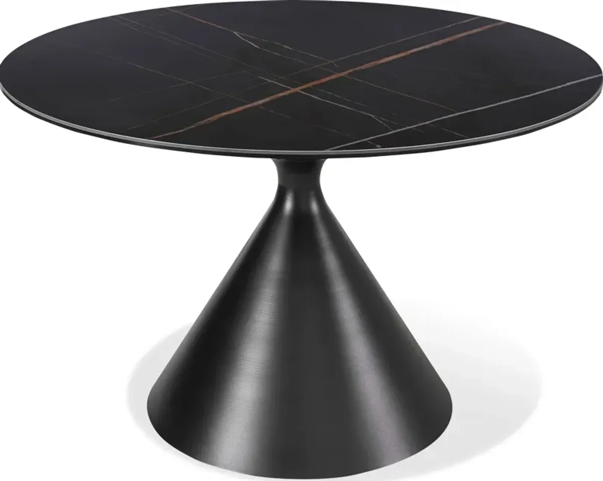 Winston Black Stone Top Dining Table