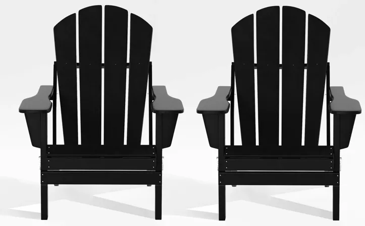 WestinTrends Outdoor Patio Folding Adirondack Chair (Set of 2)