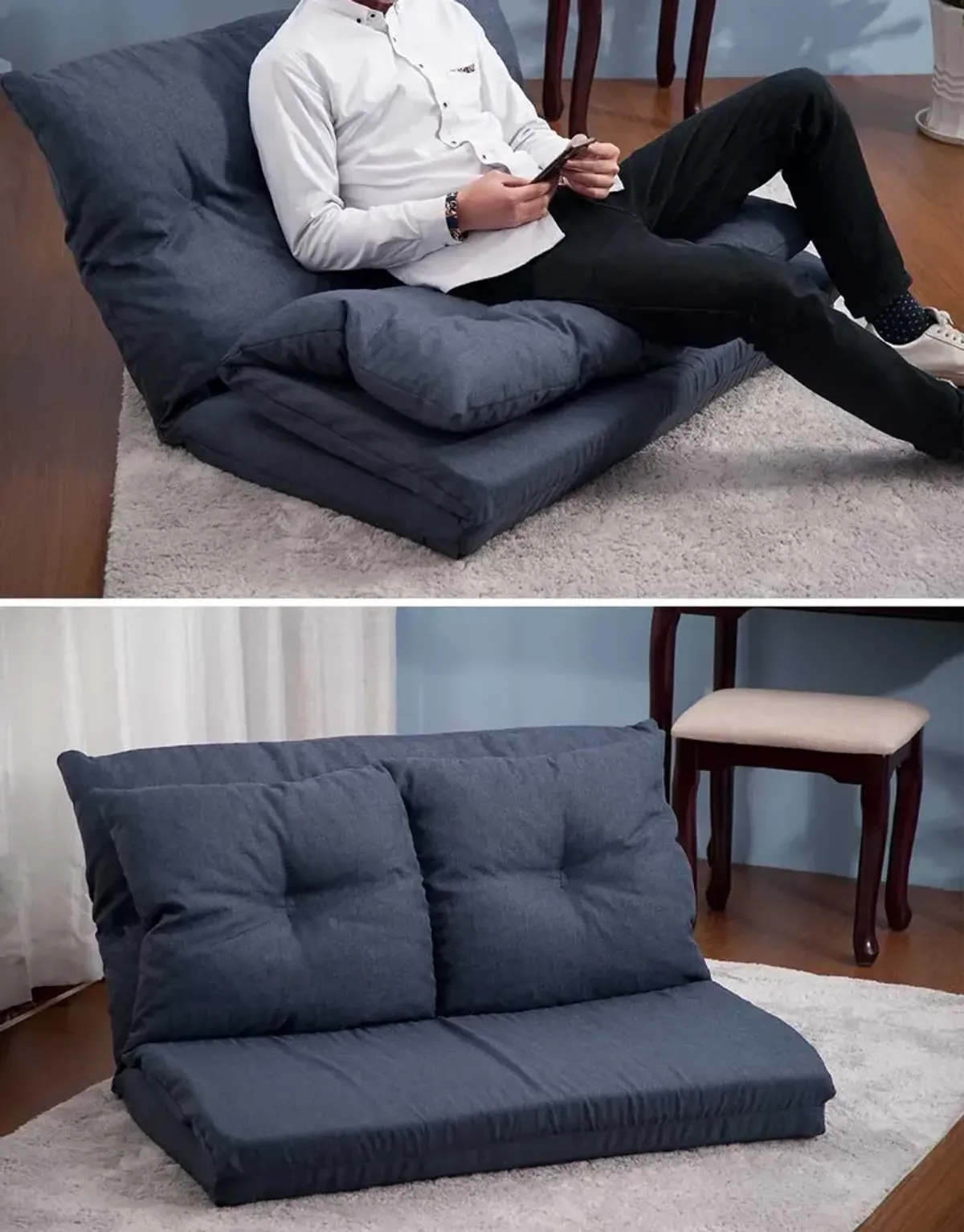 Merax Adjustable Thicken Floor Couch Sofa