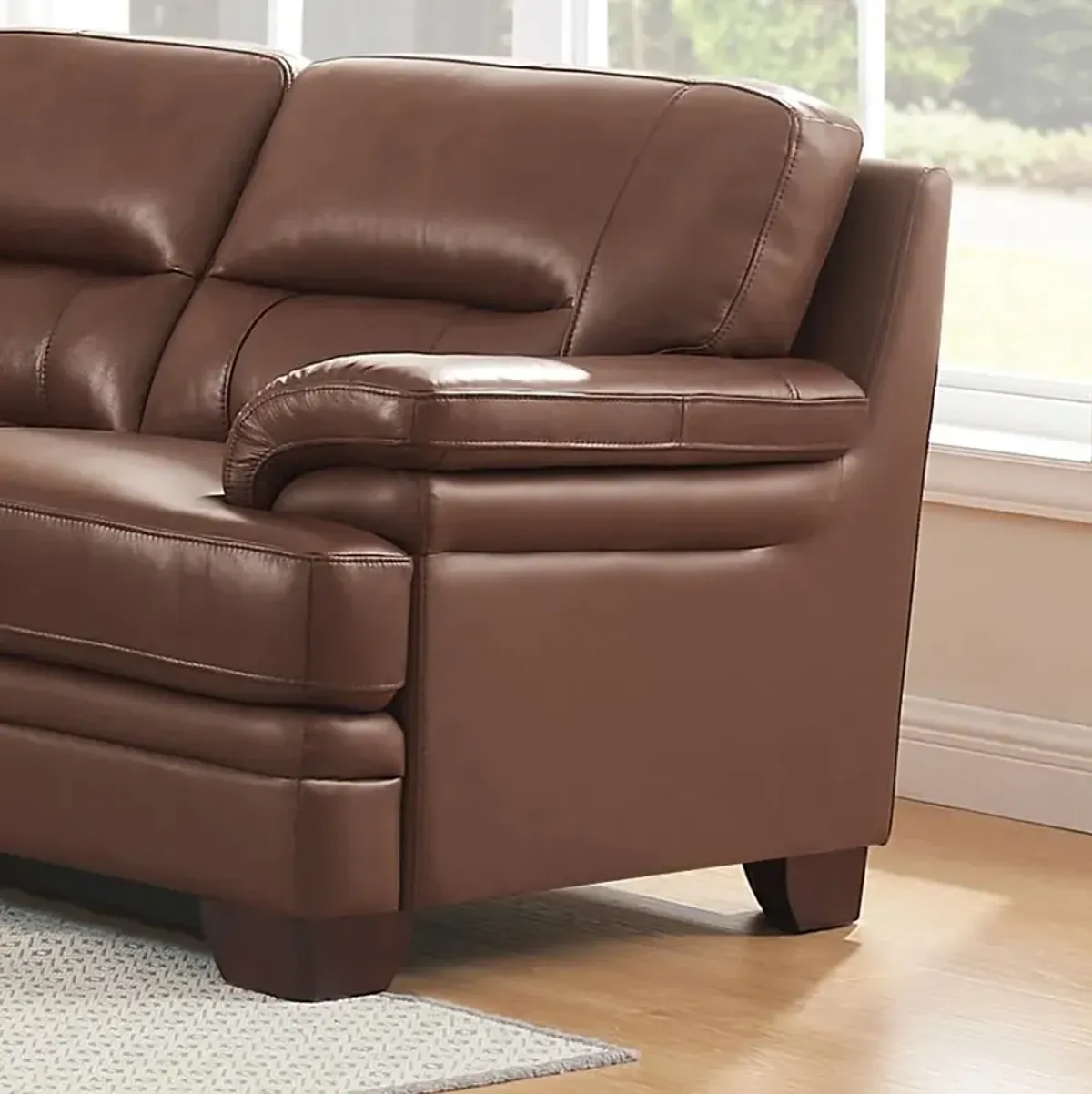 Luxor Top Grain Leather Loveseat