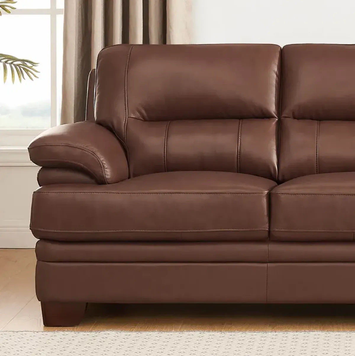 Luxor Top Grain Leather Loveseat