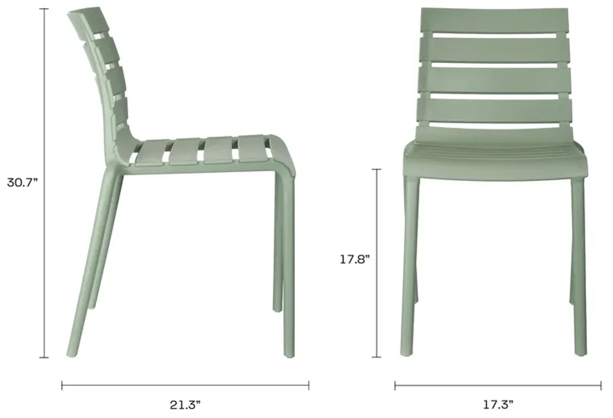 STACKABLE OUTDOOR & INDOOR  RYLAN CHAIR (Set of 2)