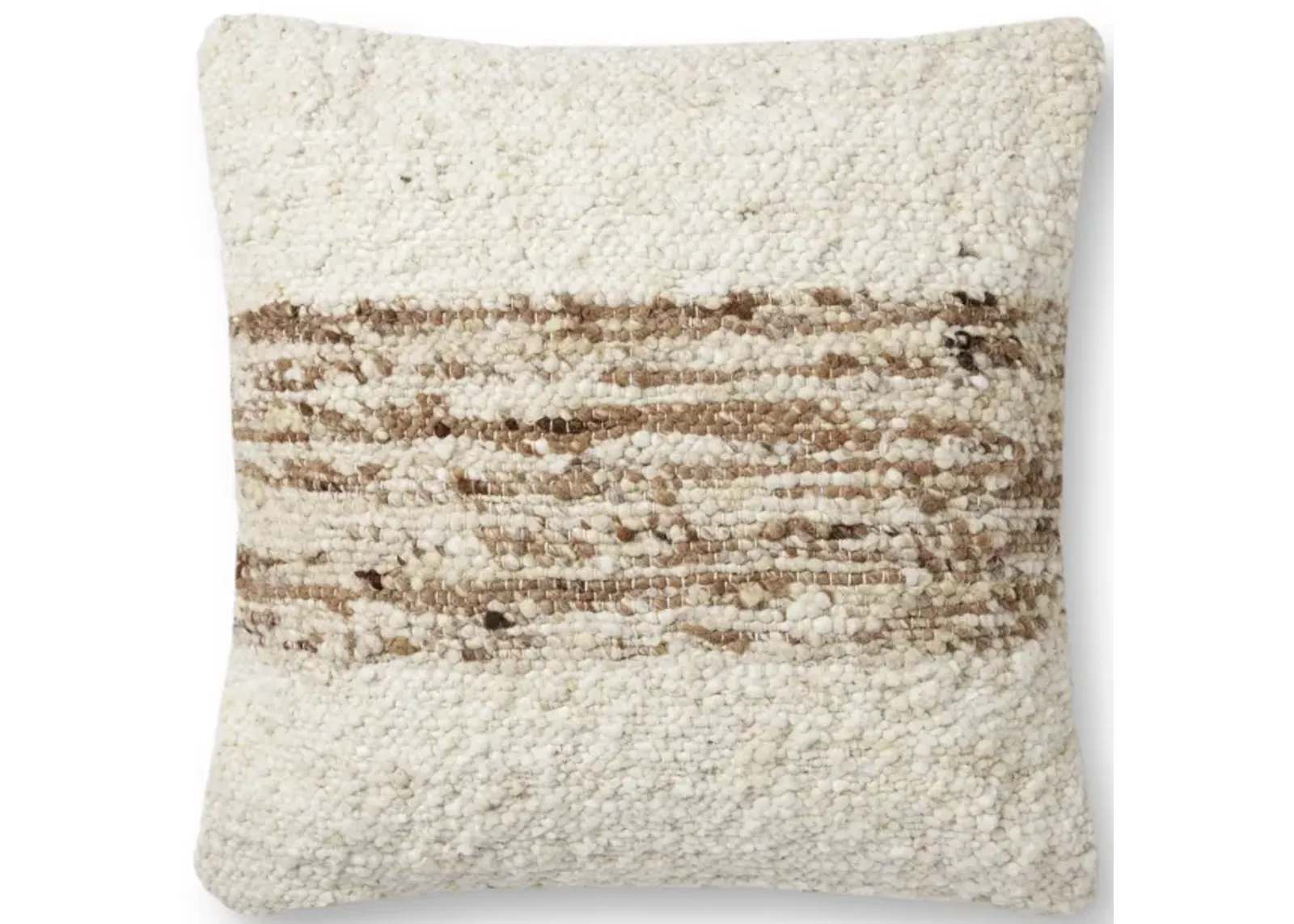 Marie PAL0031 Ivory/Camel 22''x22'' Down Pillow by Amber Lewis x Loloi