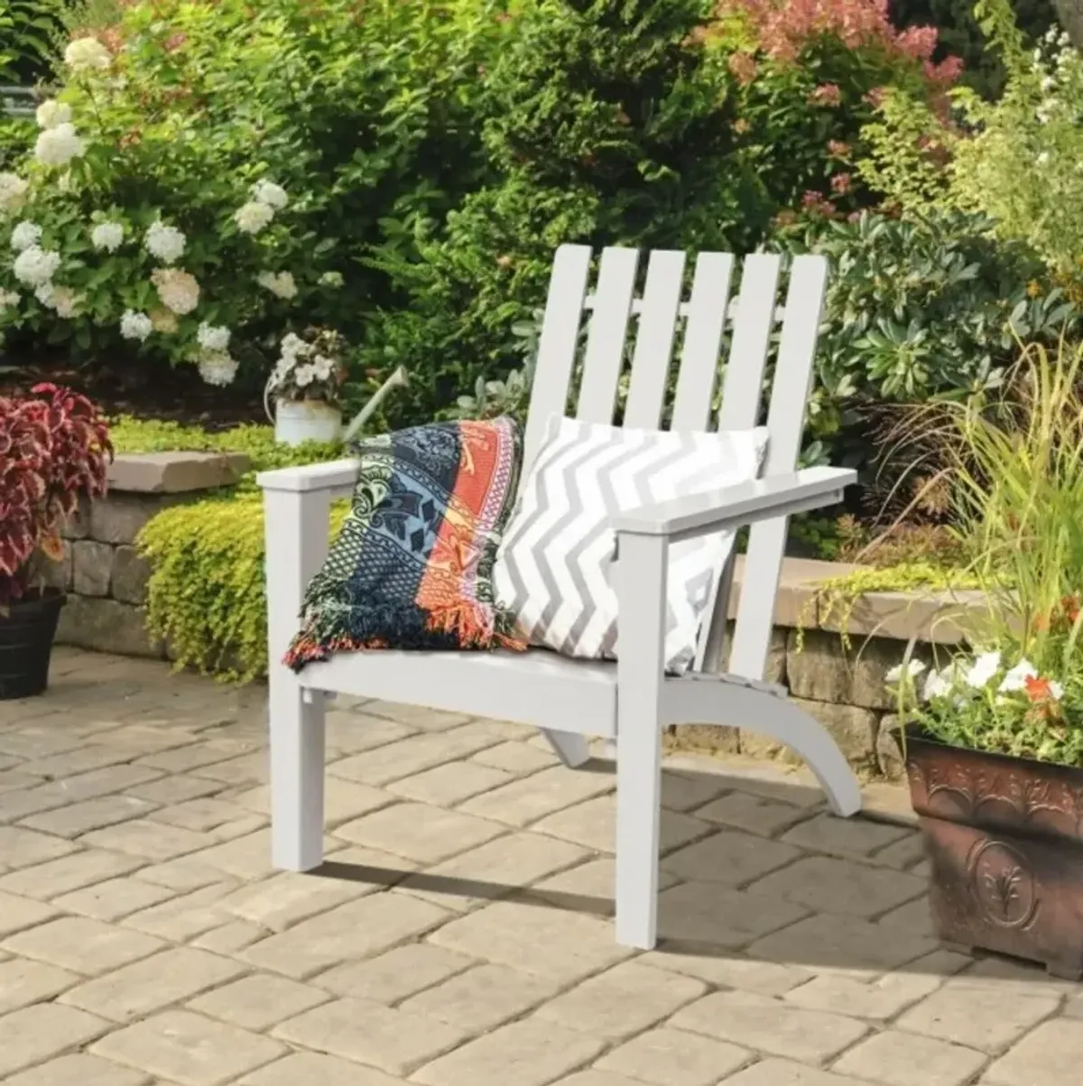 Hivvago Indoor/Outdoor Acacia Wood Adirondack Lounge Armchair