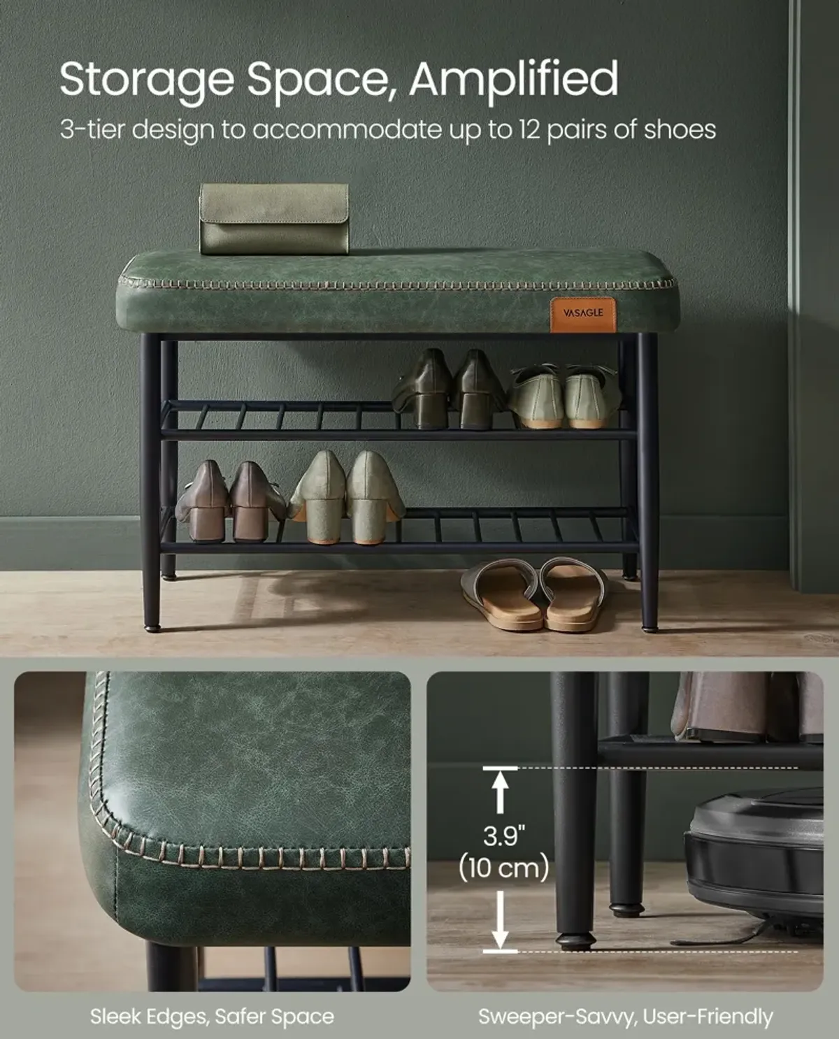 Shoe Bench with Metal Shelves: Stylish and Functional Storage for Organized Entryways