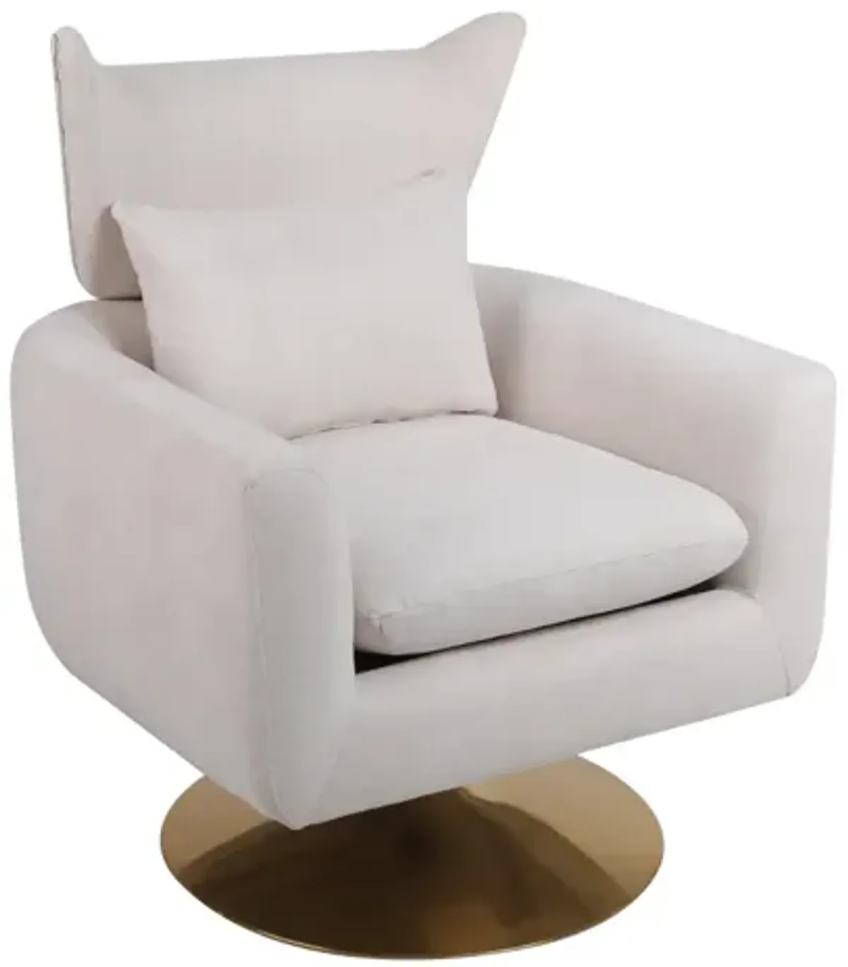 Classic Mid-Century 360-Degree Swivel Accent Chair, Linen