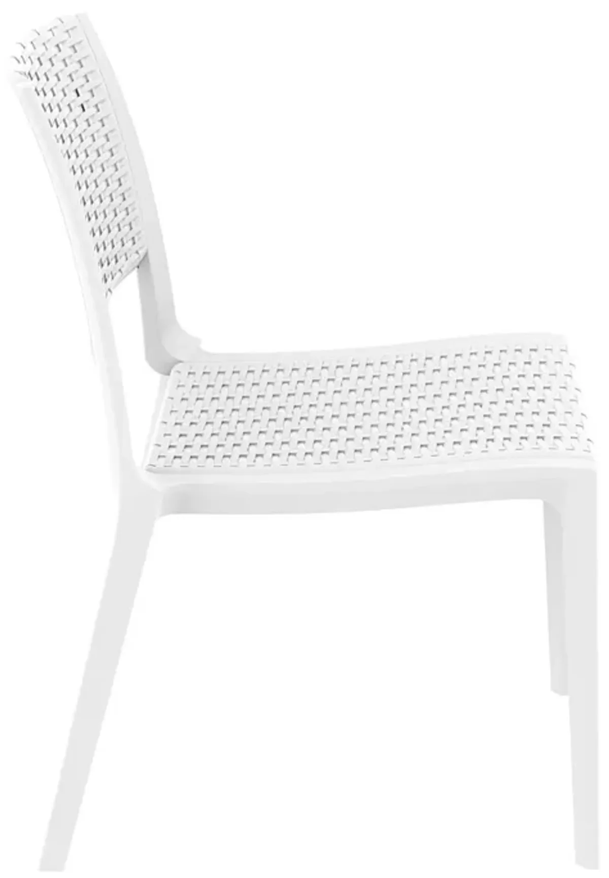 34" Gray Outdoor Patio Wickerlook Dining Chair