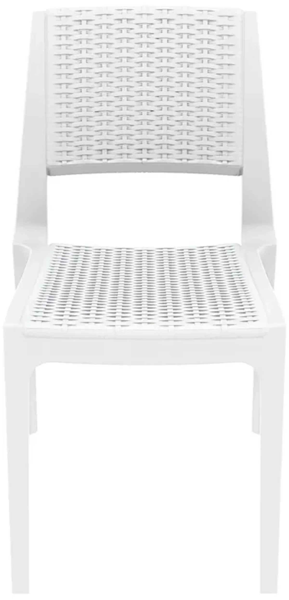 34" Gray Outdoor Patio Wickerlook Dining Chair