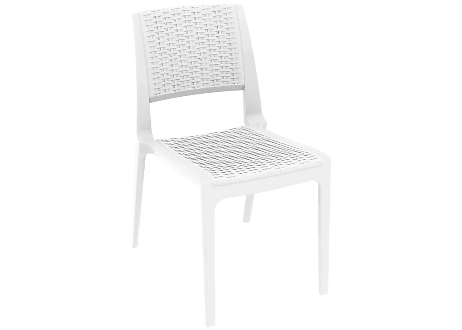 34" Gray Outdoor Patio Wickerlook Dining Chair