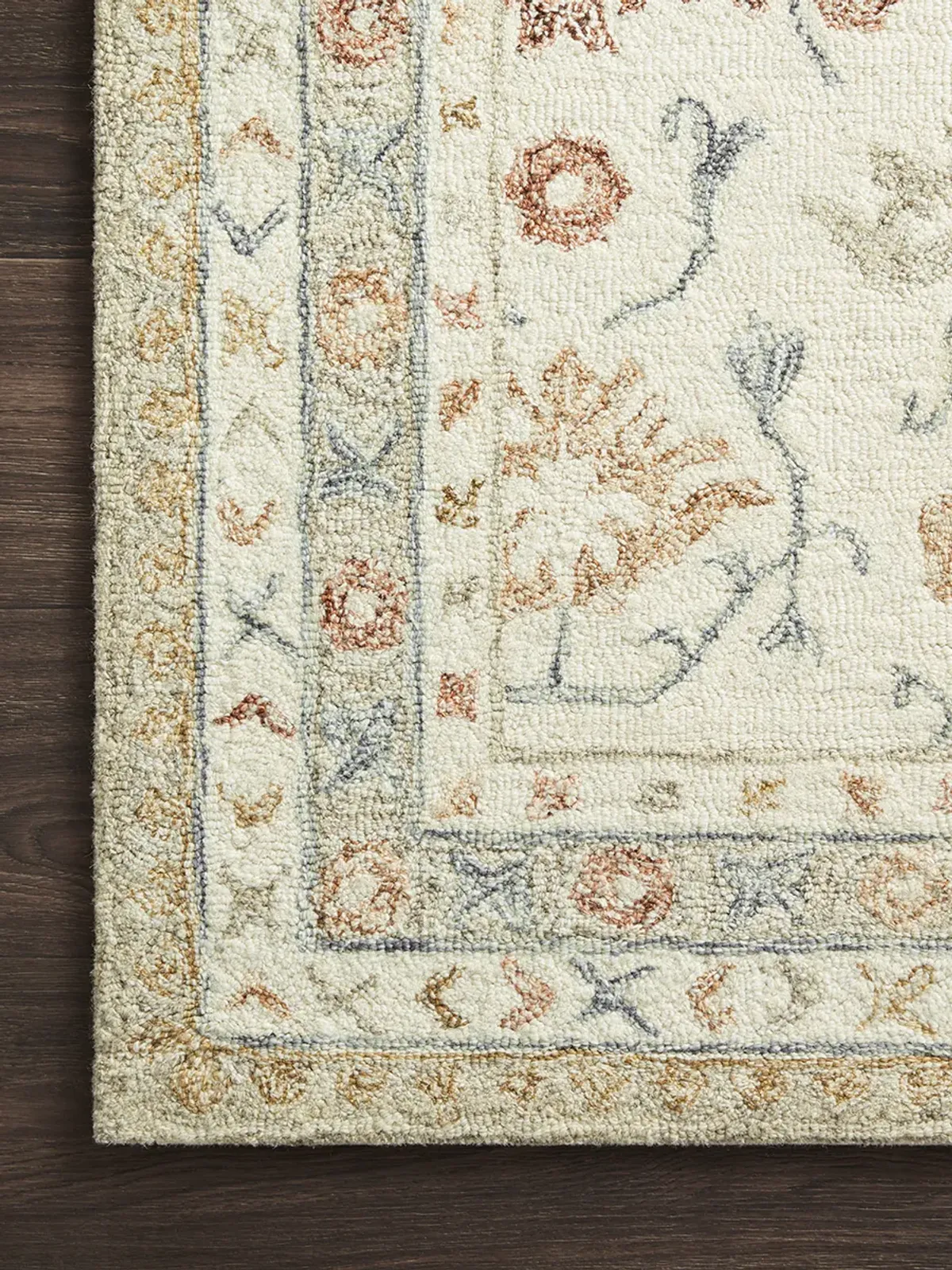 Norabel NOR03 Ivory/Rust 5' x 7'6" Rug