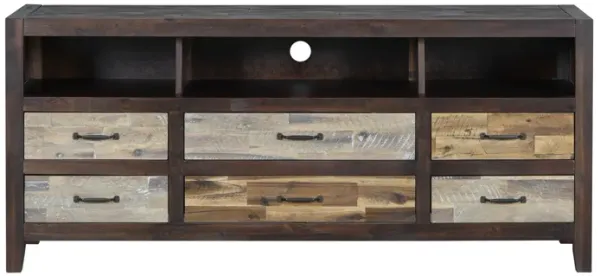 Merax Retro Distressed Wooden TV Stand