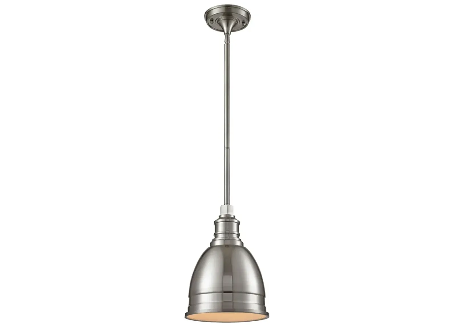 Carolton 8'' Wide 1-Light Brushed Nickel Mini Pendant