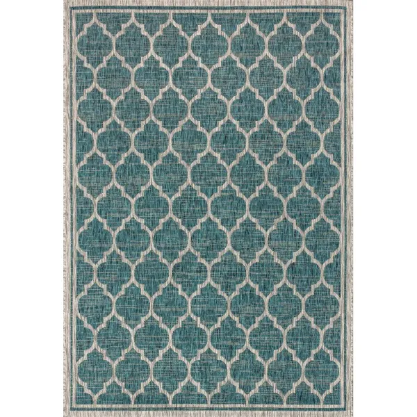 Trebol Moroccan Trellis Textured Weave Area Rug