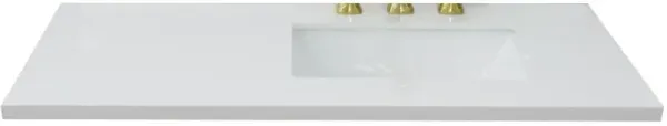 BELLATERRA HOME LLC 43 White Quartz countertop and single rectangle right sink