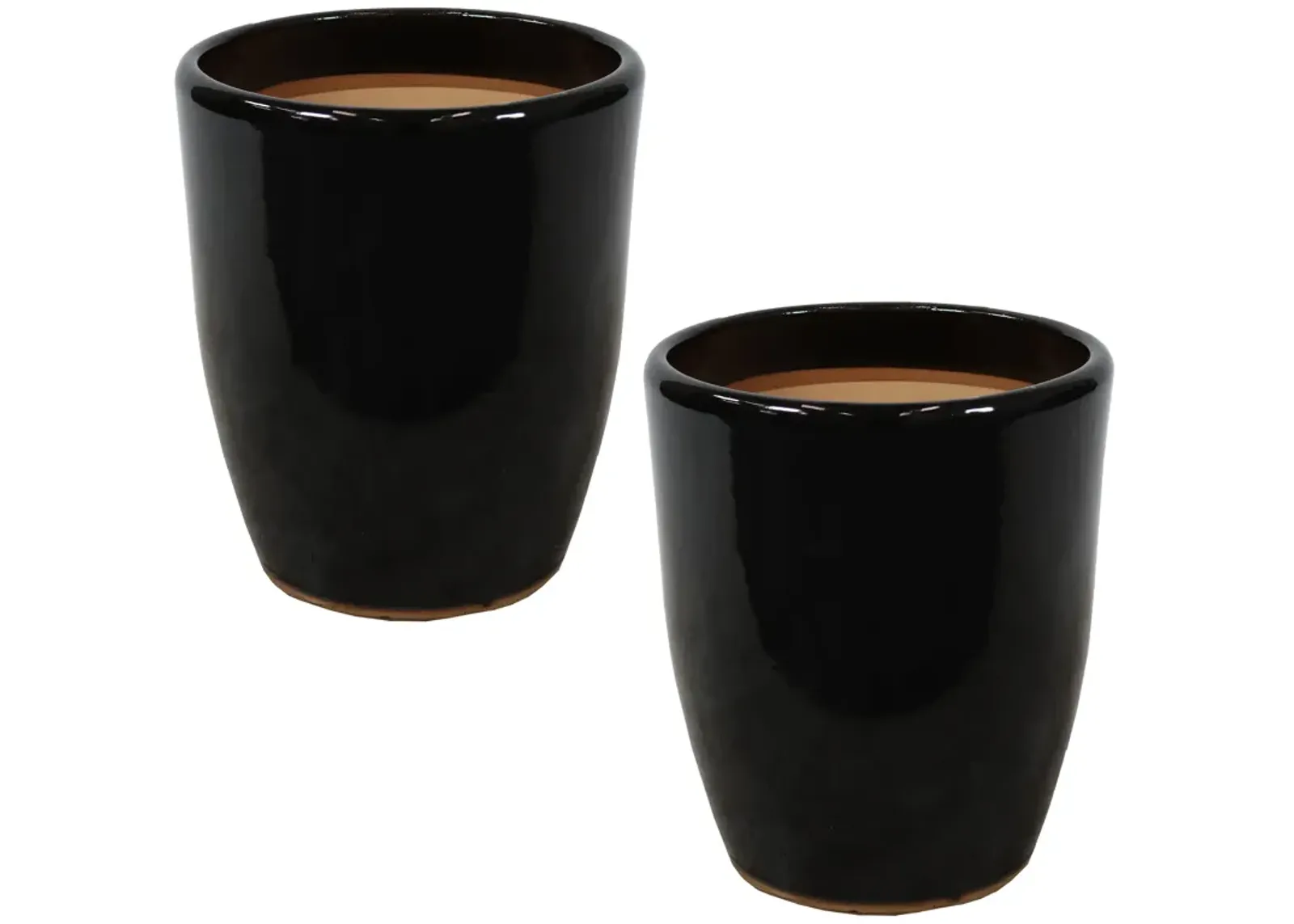 Sunnydaze Captivating Vista Ceramic Planter - 11.5" - Set of 2