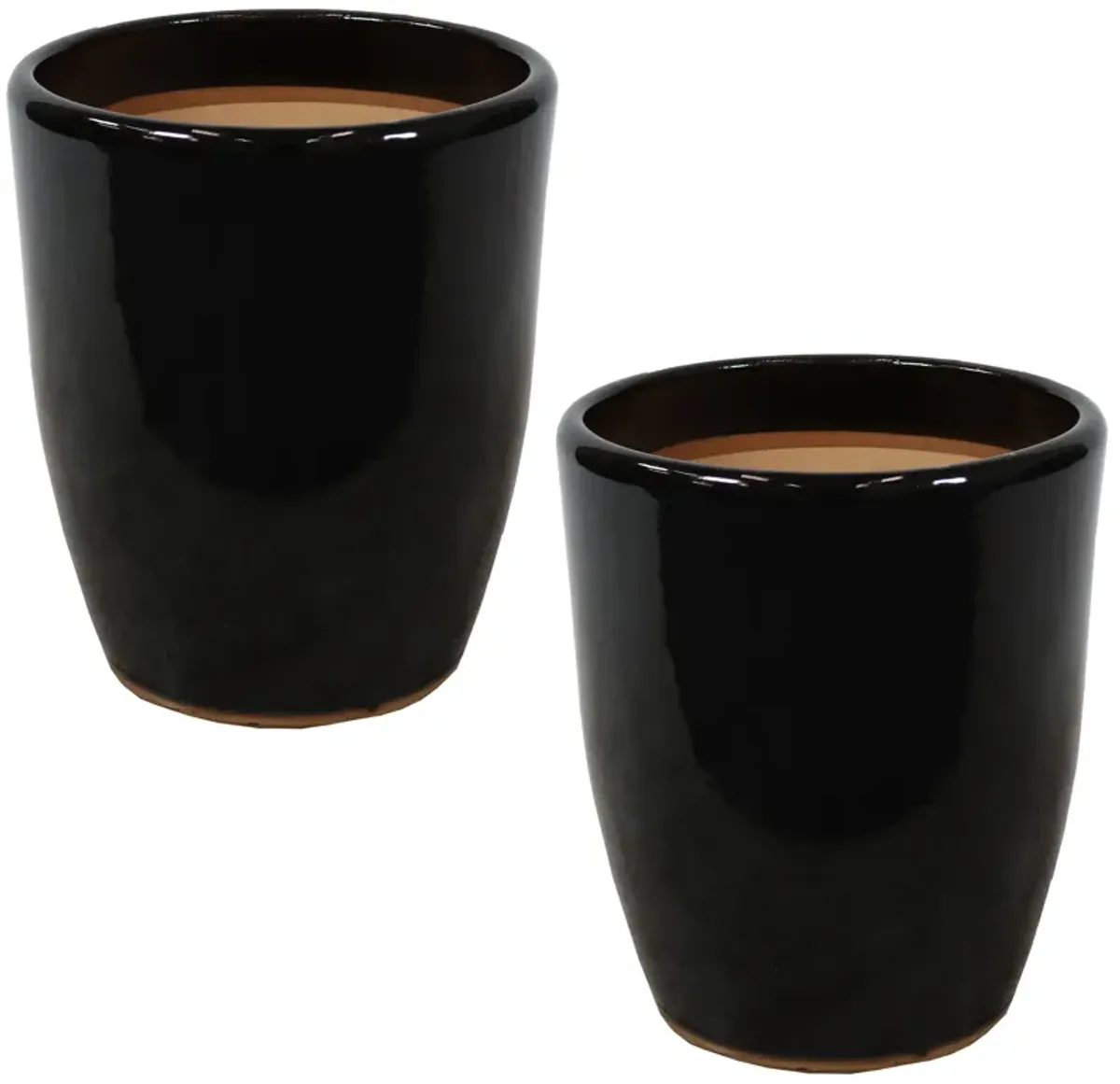 Sunnydaze Captivating Vista Ceramic Planter - 11.5" - Set of 2