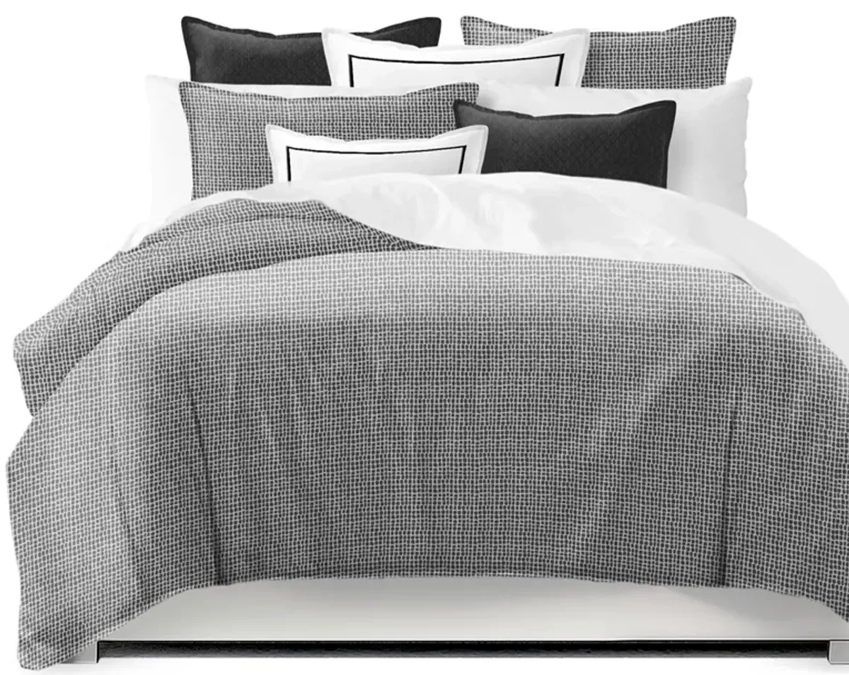 6ix Tailors Fine Linens Keeley Charcoal Duvet Cover Set