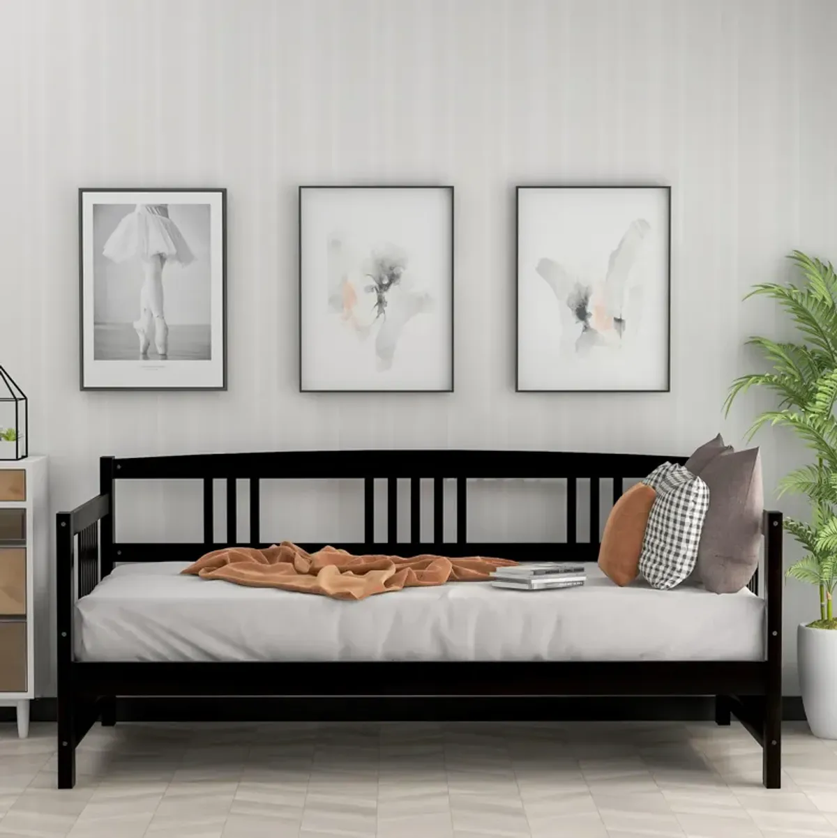 Merax Modern Solid Wood Daybed Sofa Bed