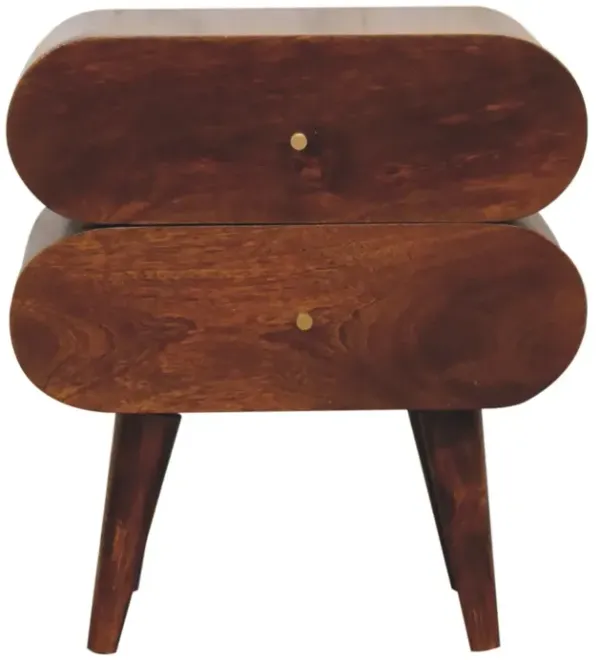 Artisan Furniture Solid Wood Bubble Chestnut Bedside