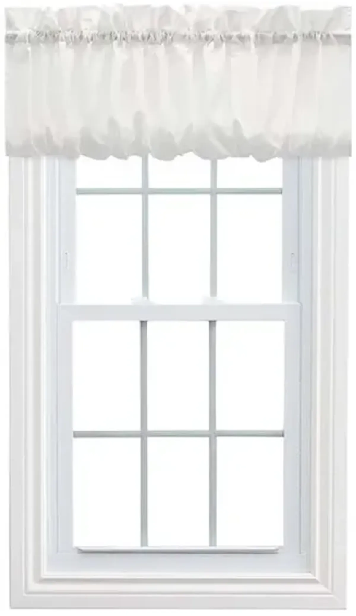 Ellis Stacey 1.5" Rod Pocket High Quality Fabric Solid Color Balloon Valance 60"x15" Ice Cream