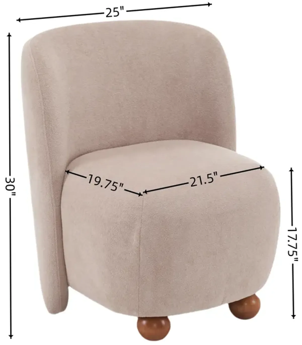 Merax Modern Armless Accent Chair Home Chair