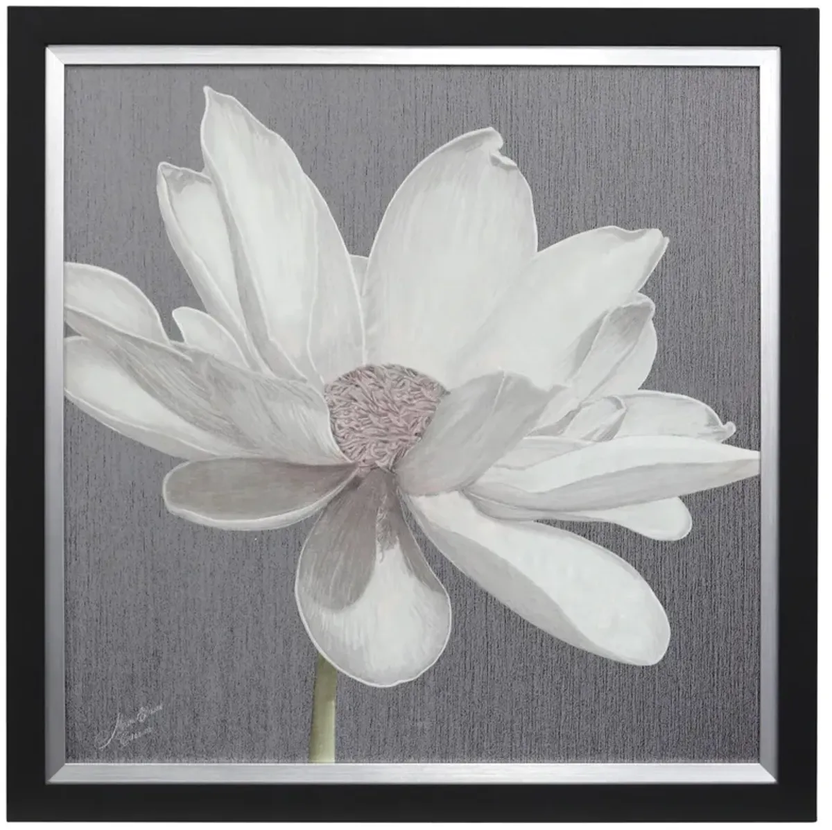 Vintage Lotus On Grey I