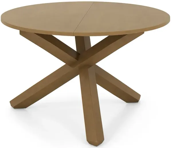 47 Inches Round Dining Table with Solid Acacia Wood Legs