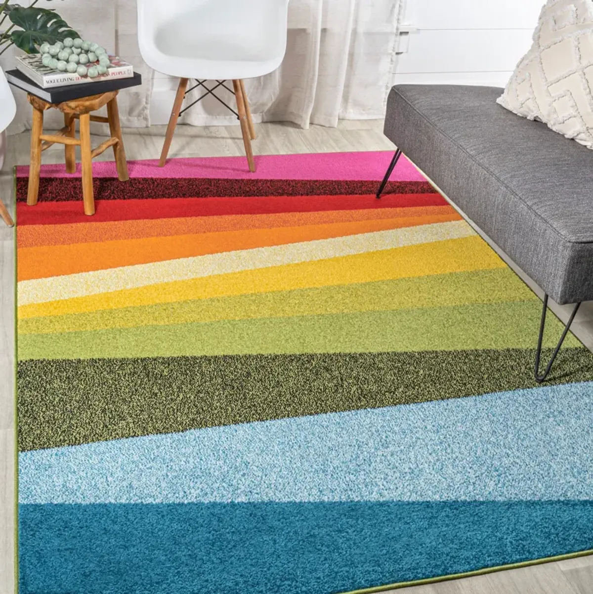 Prism Geometric Striped Area Rug