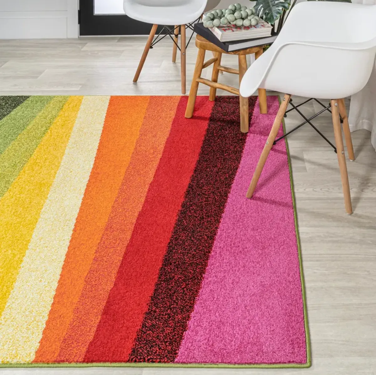 Prism Geometric Striped Area Rug