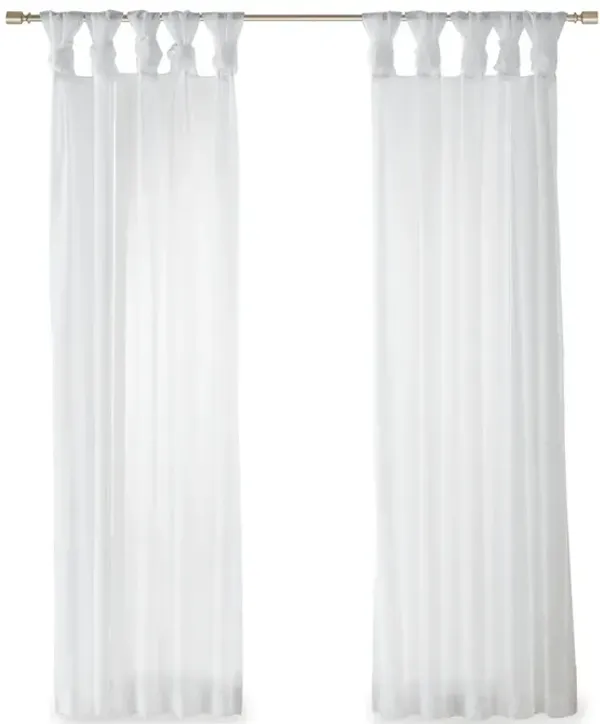 Gracie Mills Anatole Twisted Tab Voile Sheer Window Pair