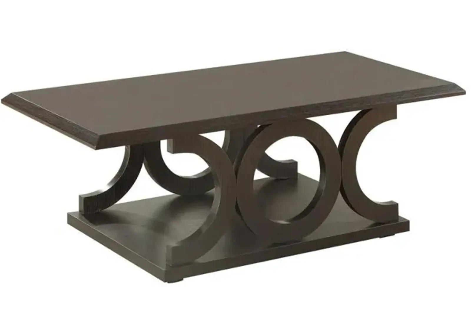 Shelly C-shaped Base Coffee Table Cappuccino