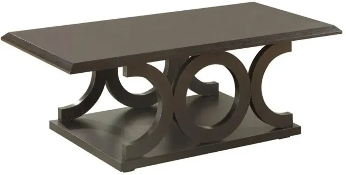 Shelly C-shaped Base Coffee Table Cappuccino