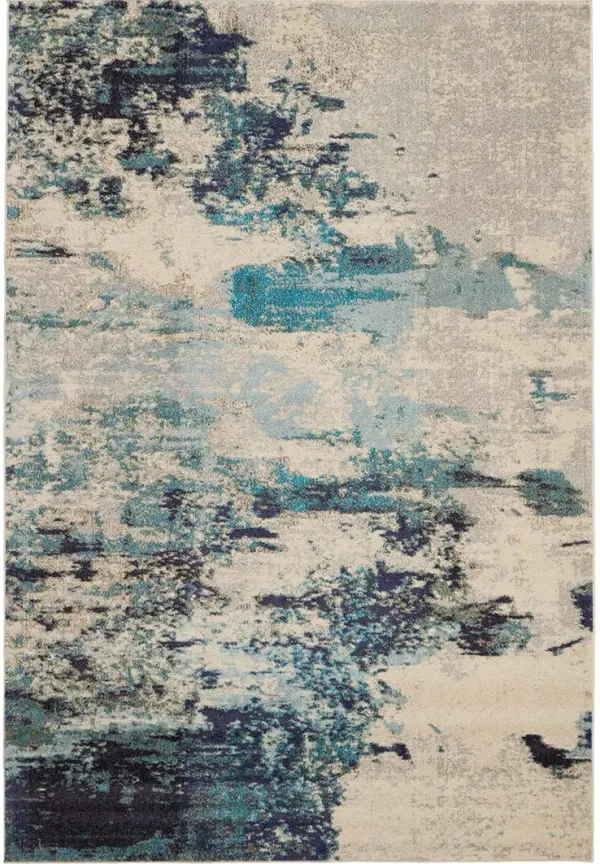 Celestial CES02 Ivory/Blue 7' x 10' Rug