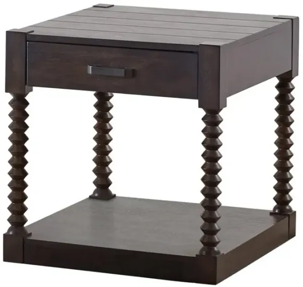 Meredith 1-drawer End Table Coffee Bean