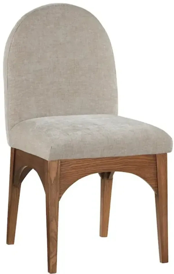 Meridian Furniture Waldorf Beige Chenille Fabric Dining Chair