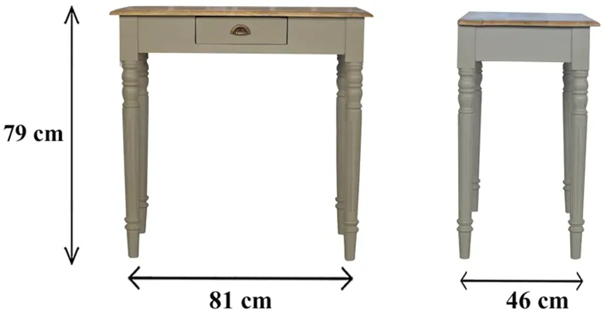 Hand Painted Solid Wood 1 Drawer  Writing Desk