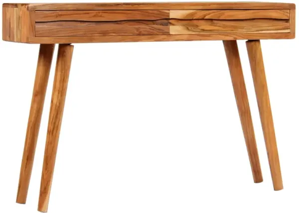 vidaXL Console Table Solid Acacia Wood with Carved Drawers 46.5"x11.8"x31.5"