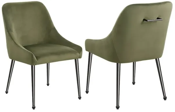 Mayette Upholstered Dining Side Chair Olive (Set of 2)