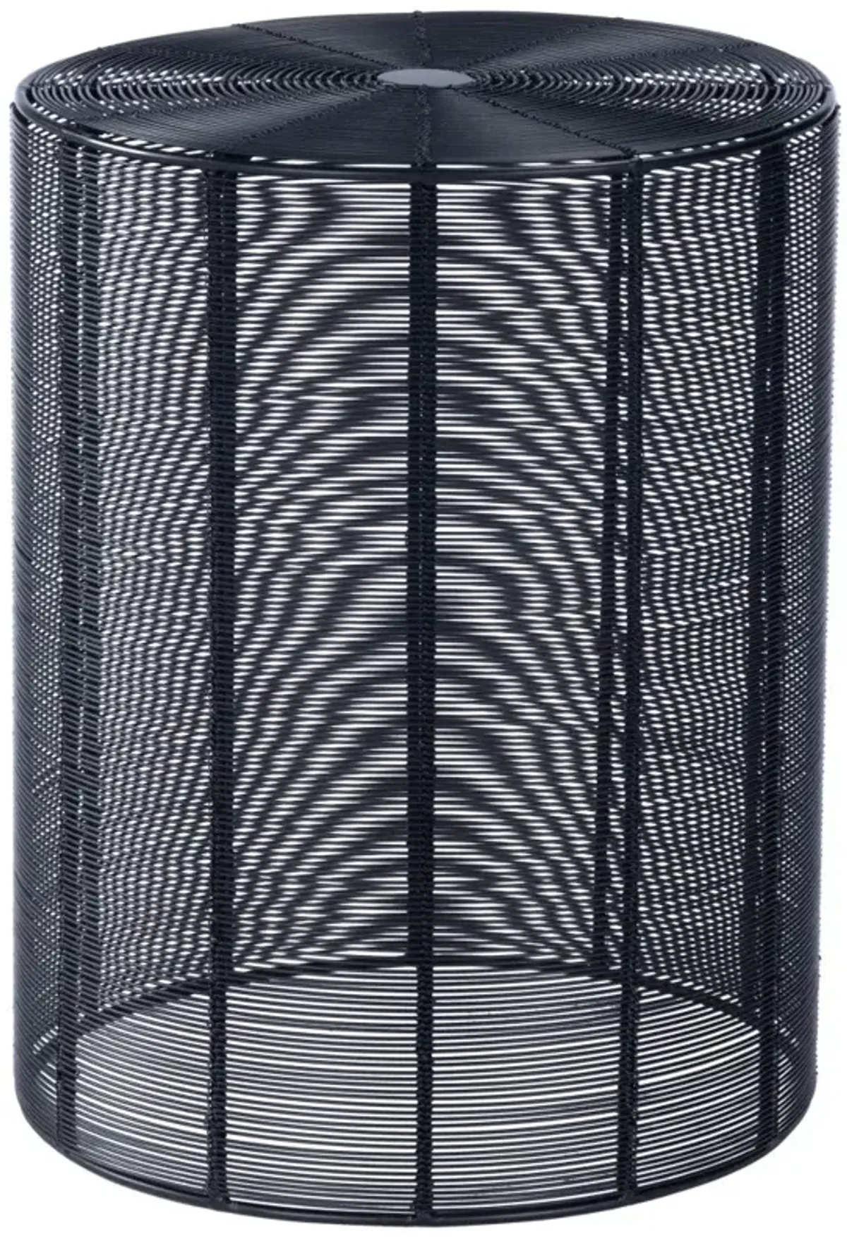 Hivvago 18" Black Round Wire End End Table